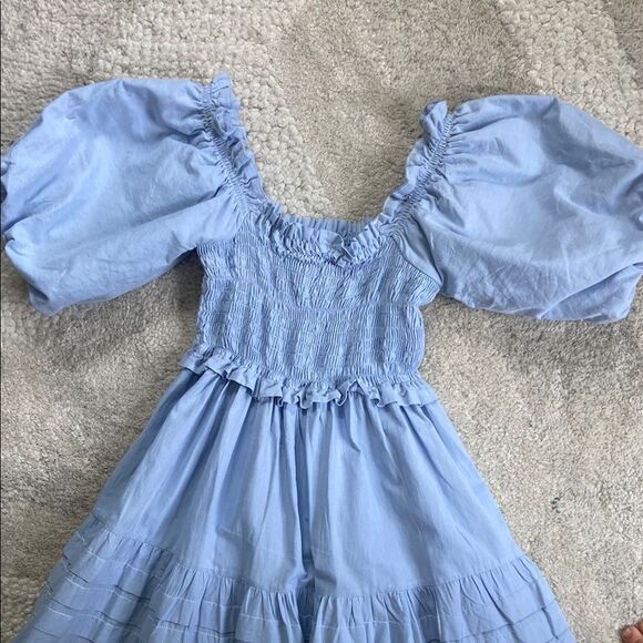 Mi Golondrina Luisa Maxi Dress Blue - Picture 8 of 13